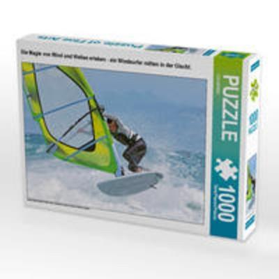 CALVENDO Puzzle Die Magie von Wind und Wellen erleben - ein Windsurfer mitten in der Gischt. | 1000 Teile Lege-Größe 64x48cm Foto-Puzzle für glücklich