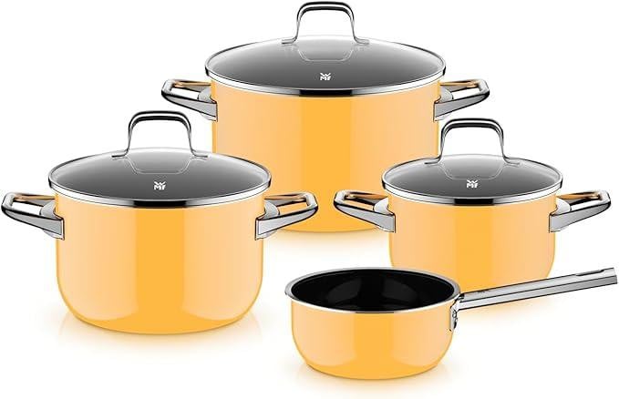 WMF Fusiontec Essential Pro pannenset, 4-delig, mango geel