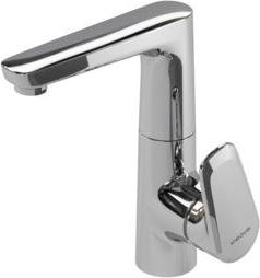 VIGOUR Einhand-Waschtischbatterie derby style L-Auslauf schwenkbar mit Ablauf verchromt