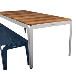 Bended Table Wood 220cm Achatgrau