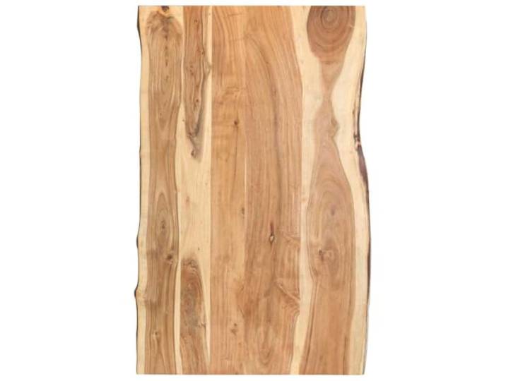 POUFGDR Tischplatte Akazie, massiv, 100 cm Lebendige Holzkante, Baumstamm, feuchtigkeitsbeständig, lackiert, für Küche, Büro