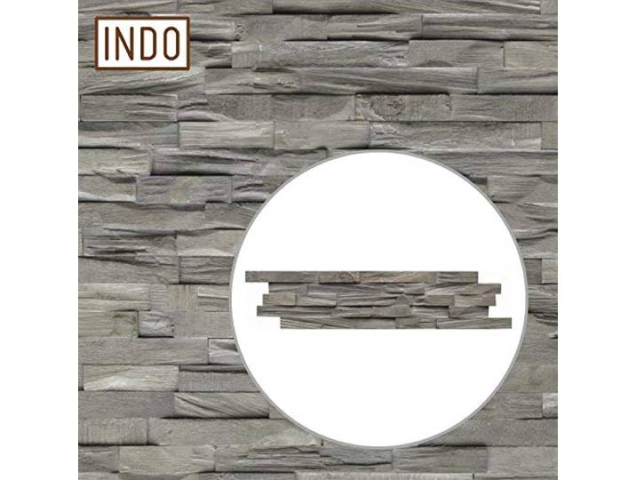 INDO Holz Wandverkleidung Wandverblendung Beachwood Hevea Gun Smoked Fläche 1 m²
