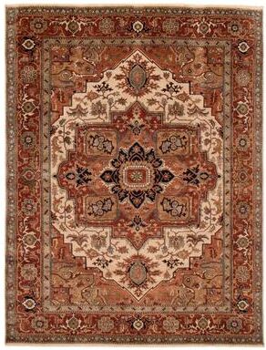 ECARPETGALLERY Hand-knotted Jules Sultane Ivory Wool Rug - 8'10 x 11'8