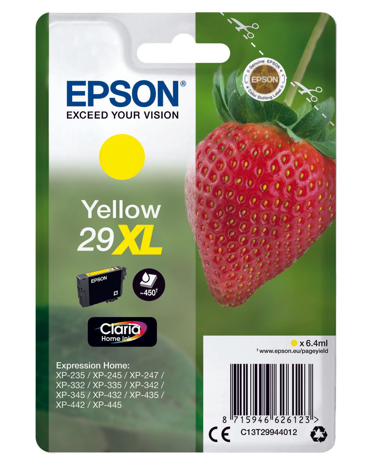 Epson Original 29XL Erdbeere Druckerpatrone - gelb (C13T29944012)