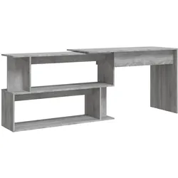 Helloshop26 - Sonoma Eckschreibtisch Computerarbeitsplatz Schreibtisch 200 x 50 x 76 cm Holzwerkstoff Grau 02_0023696