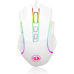 Redragon M607W GRIFFIN white RGB gaming mouse (Kabelgebunden), Maus, Weiss