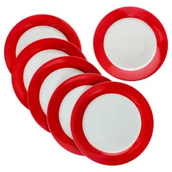 MamboCat 6er Set Variant Rot Speiseteller Ø27cm