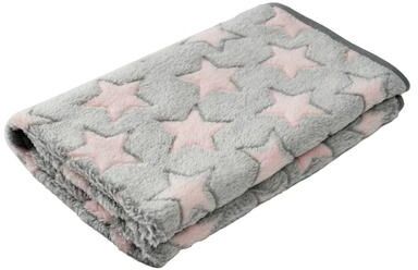 Uplift Essentials Ultra Plush Warm Winter Pet Blanket pink Star m