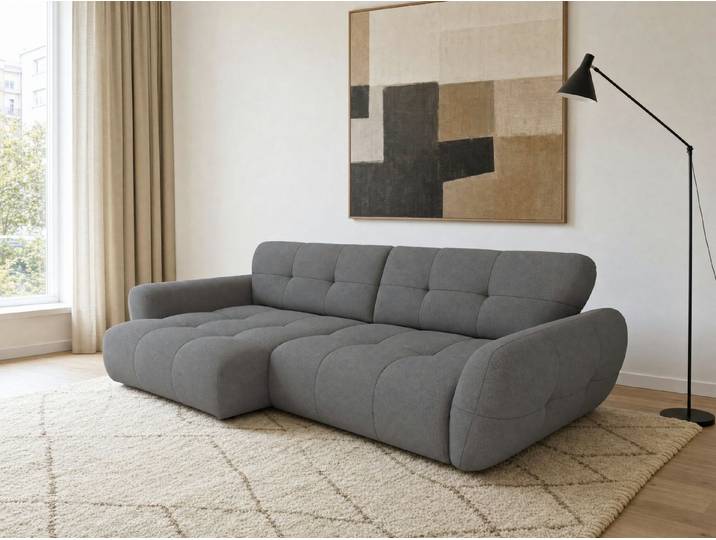 foamnova Ecksofa Vannes, B 312 cm, mit Recamiere, sehr komfortabel, Recamiere links oder rechts angeordnet, als Dauerschläfer nutzbar
