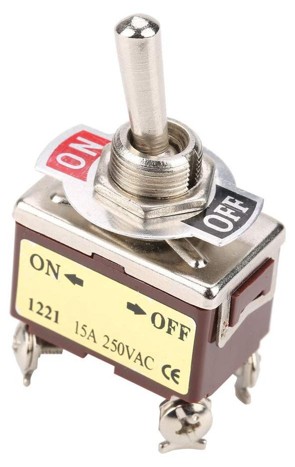 Dripio Schakelaar 2-standen 4 polen 15A 250VAC 12 mm 5 stuks