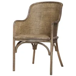Chic Antique Alter französischer Stuhl geflochten, H91/L56,5/B56 cm, natur