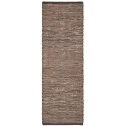 TEPPICHLÄUFER Madras, Leder & Hanf 66/200 cm