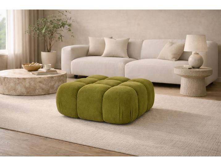 Kaiser Möbel Hocker Modularer für das Wohnzimmer, Samtstoff Salvador, Selia (Hocker, 1 modularer Hocker (Selia), Modernes Design,Hochwertiger Stoff Salvador,Komfortabel gepolstert