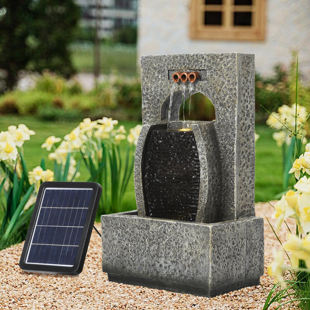 Natur Pur Fountain with Lights Gray 43cm H X 26cm W X 17.5cm D