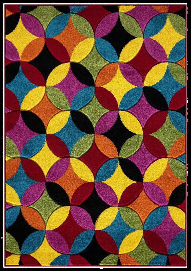 Latitude Run Lili-Mai Geometric Flokati Area Rug Rectangle 80 x 150cm