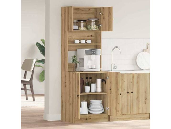 Décoratif - Buffet de cuisine 2 pcs - Set de meuble de cuisine - Armoire polyvalente - Chêne artisanal 60x50x180cm con2059040