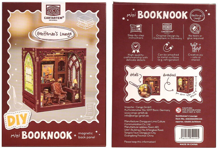 Mini Book Nook Gentleman's Lounge - Tonecheer