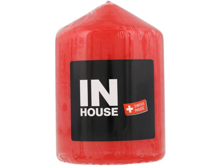 Inhouse Zylinderkerze 80x115mm rot