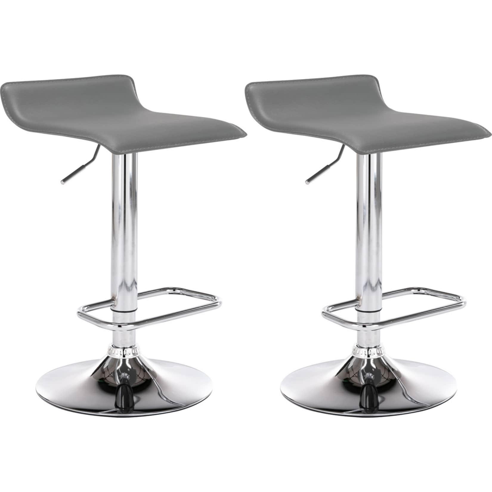 CLP 2er Set Barhocker Dyn Farbe: grau