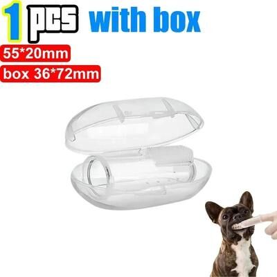 Inspired Finds Silicone Pet Finger Toothbrush 1pcs with Box