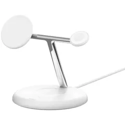 Belkin BoostCharge Pro 15 W kabellose magnetische 3-in-1 Ladestation mit Qi2, weiß