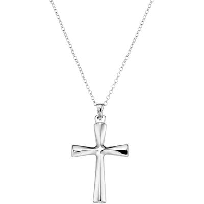 Kette mit Anhänger FIRETTI "Schmuck Geschenk Silber 925 Halsschmuck Halskette Silberkette Kreuz", silber (silberfarben), Halsketten, Damen, Silber 925 (Sterlingsilber), L: 47 B: 1,3mm, B:1,3mm