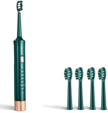 Everyday Crate AquaSmile Sonic Electric Toothbrush For Adults USB Rechargeable Waterproof Oral Care Brush green