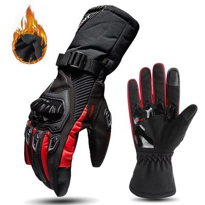 Motorcycle Windproof Waterproof Riding Gloves With Touchscreen Functionality black Red m