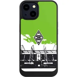 Nivocase Hülle für Apple iPhone 14 Handyhülle NIVOcore Case Schwarz Borussia Mönchengladbach Fanartikel (Apple iPhone 14), Smartphone Hülle, Schwarz