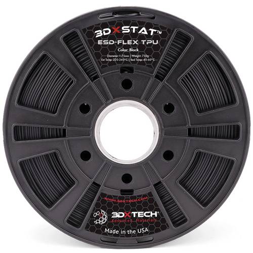 3D Xtech TPU2030750BK0 3DXSTAT Filament ESD FLEX ESD-sicher, flexibel, geruchsarm 2.85mm 750g Schwarz 1St.