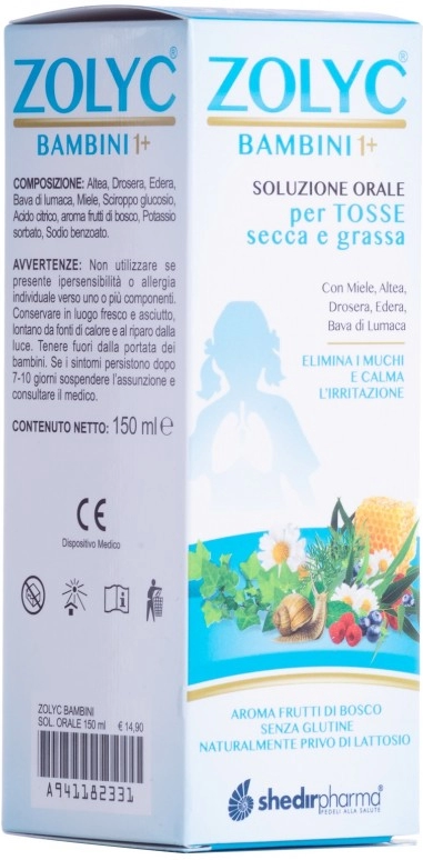 SHEDIR PHARMA Srl Unipersonale Shedir Pharma, Zolyc Bambini Soluzione Orale, 150 ml