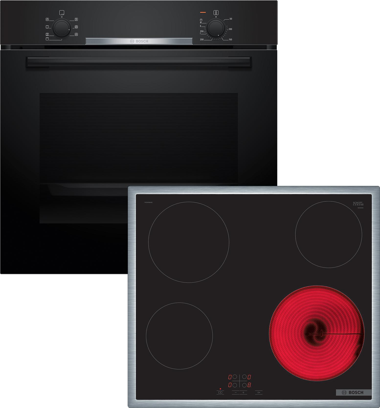 Bosch HND615LS62 Herdset XXL-Backofen 3D-Heißluft AutoPilot LCD-Display