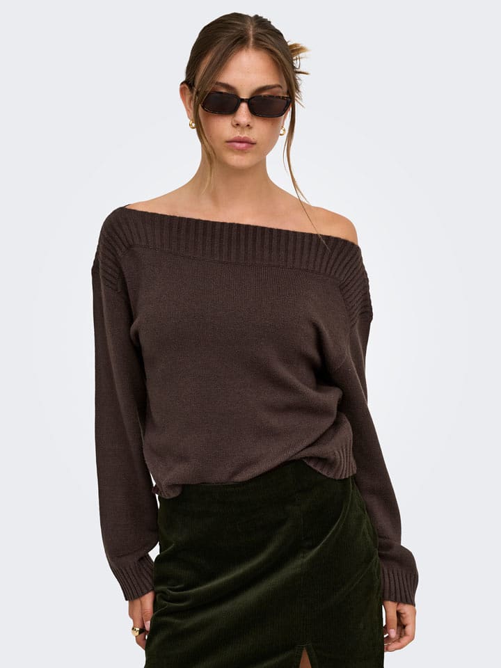 ONLY Pullover in Braun - S