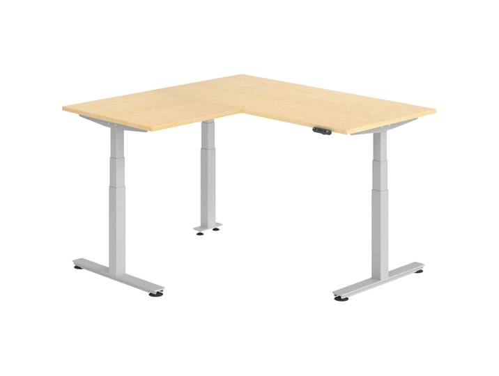 Schreibtisch Office Ahorn elektrische Höhenverstellung 160 x 160 cm