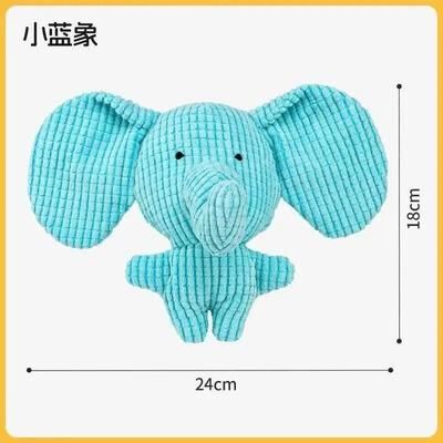 Inspired Finds Duck Plush Squeaky Dog Toy For Chewing, Comfort & Interactive Play blue Elephant