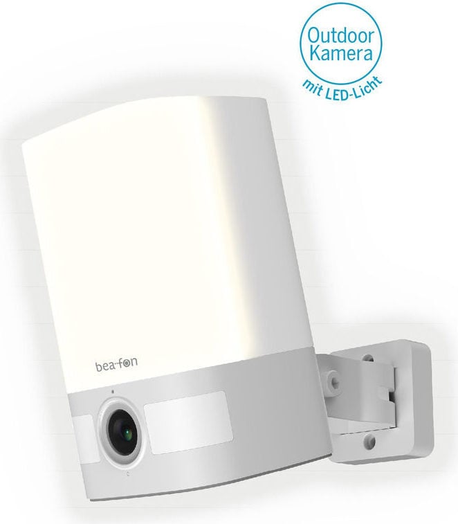 Beafon Safer 4L Draadloze IP-beveiligingscamera voor buitengebruik met 600 lm en compatibiliteit met Amazon Alexa & Google Assistant
