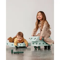 MODU Explorer-Set - Bauset Balance-Spielzeug, Rutscher, Wippe, Baukasten Set, Farben: Sand Grey / Honey Yellow