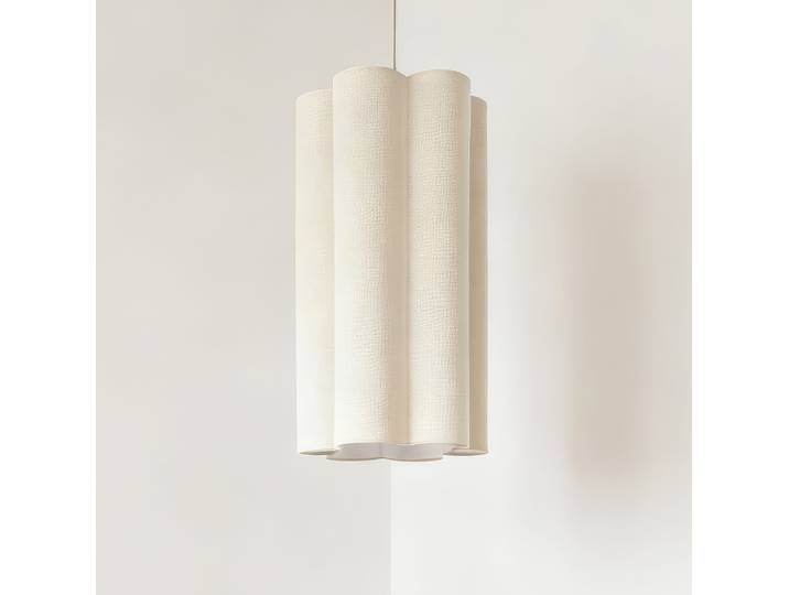 Suspension petite 25 x 120 x 25cm Beige Lin E27
