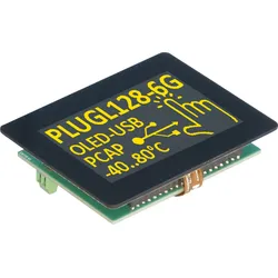 EA PLUGL128-6GTC - USB Grafik-OLED, 128x64, 2,9 Zoll, gelb, inkl. Touchpanel