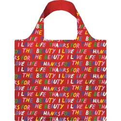 LOQI Artist Love Life Tasche, rot, recycelt