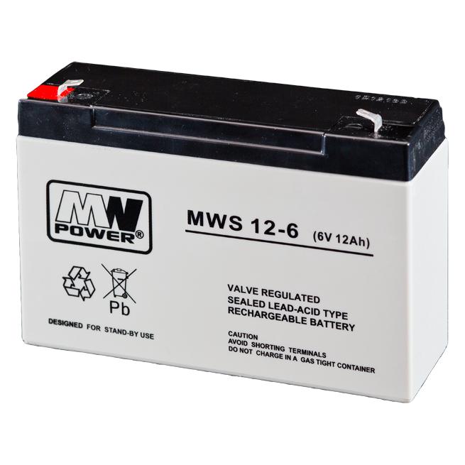 Mw Power MWS 12-6 USV-Batterie Plombierte Bleisäure (VRLA) 12 Ah (MWS 12-6)