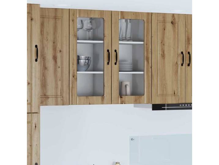 Meuble mural en verre design polyvalent {1 pièce} Cadre durable PORTO 2 pièces design polyvalent Cadre durable Chêne artisanal maw