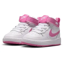 NIKE Court Borough Mid 2 Baby-Sneaker 135 - white/playful pink 26