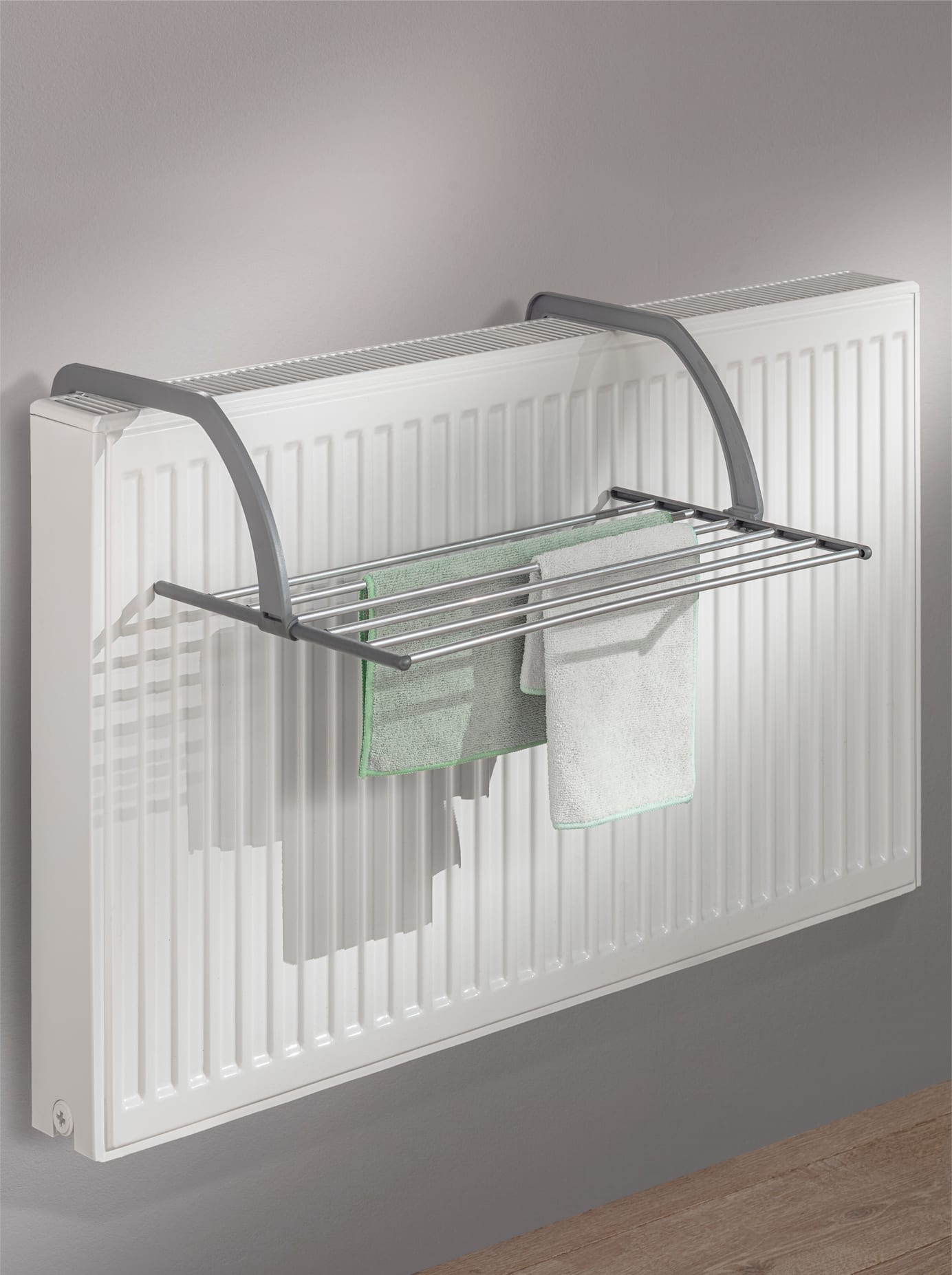 Wäscheständer HEINE HOME, grau, Aluminium, Kunststoff, Wäscheständer, Wäscheständer grau Einheitsgröße