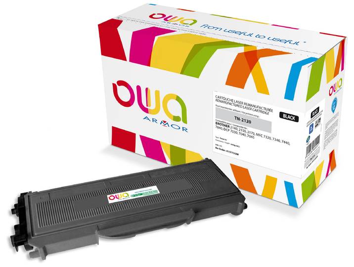 OWA Toner compatible BROTHER TN2120 - K15112OW - Noir