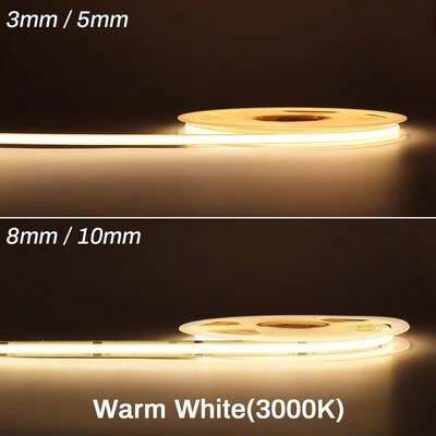Inspired Finds LumiFlex COB LED Strip Light 3mm 5mm Ultra Slim Dimmable 12V 24V High CRI Lighting 5m 12v 24v warm White