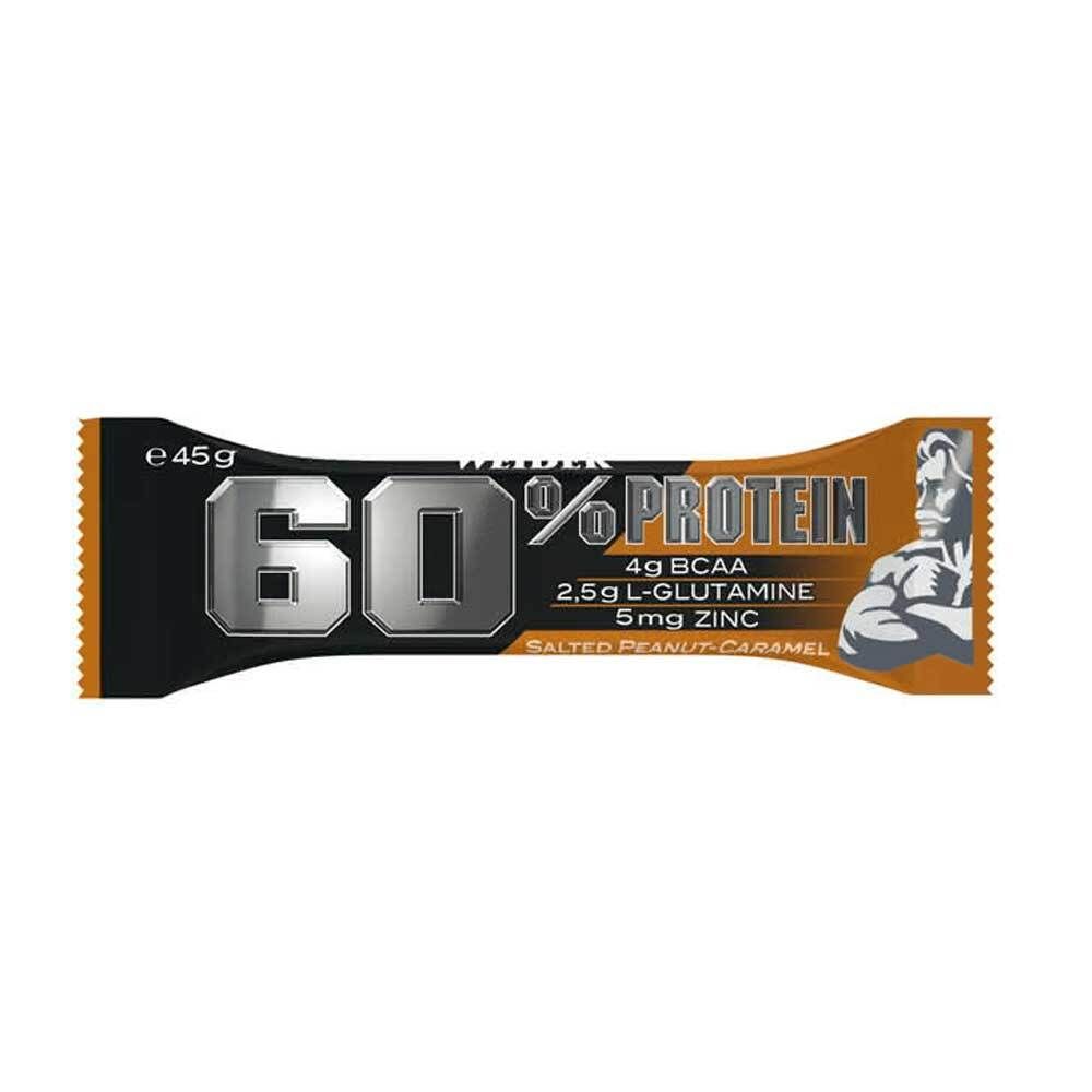 Weider 60% Protein Bar, Salted Peanut Caramel 45 g Riegel