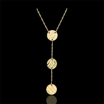 Edenly Collier Drei Sonnen - Gelbgold