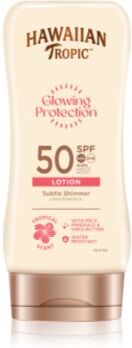 Hawaiian Tropic Glowing Protection Sunscreen Lotion leite bronzeador SPF 50 170 ml. Glowing Protection Sunscreen Lotion