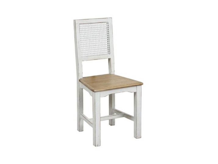 Chaise canné - Bois - Blanc - Interior's